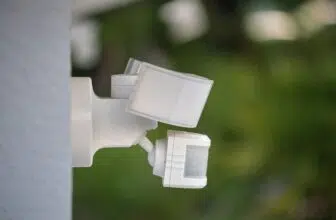 Motion Sensor With Light Detector Mounted On Exterior Wall Of Private House
