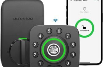 Ultraloq U-Bolt Pro Wifi Smart Lock With Door Sensor, 8-In-1 Keyless Entry Door Lock With Built-In Wifi,Fingerprint Id,App Remote Control,Auto Unlock,Door Status Alert,Wifi Deadbolt Door Lock