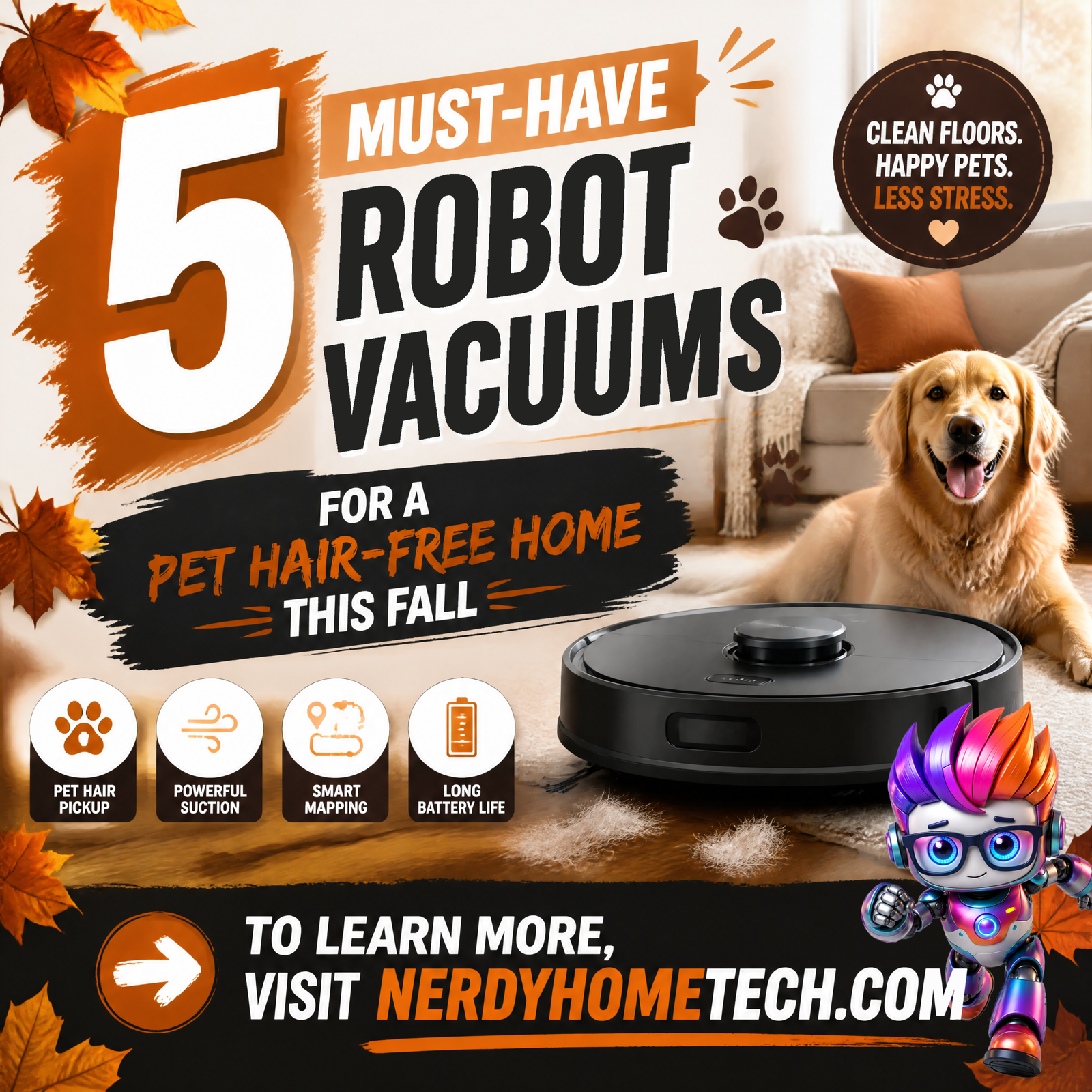 Best Robot Vacuums For Pet Hair From Nerdy Home Tech