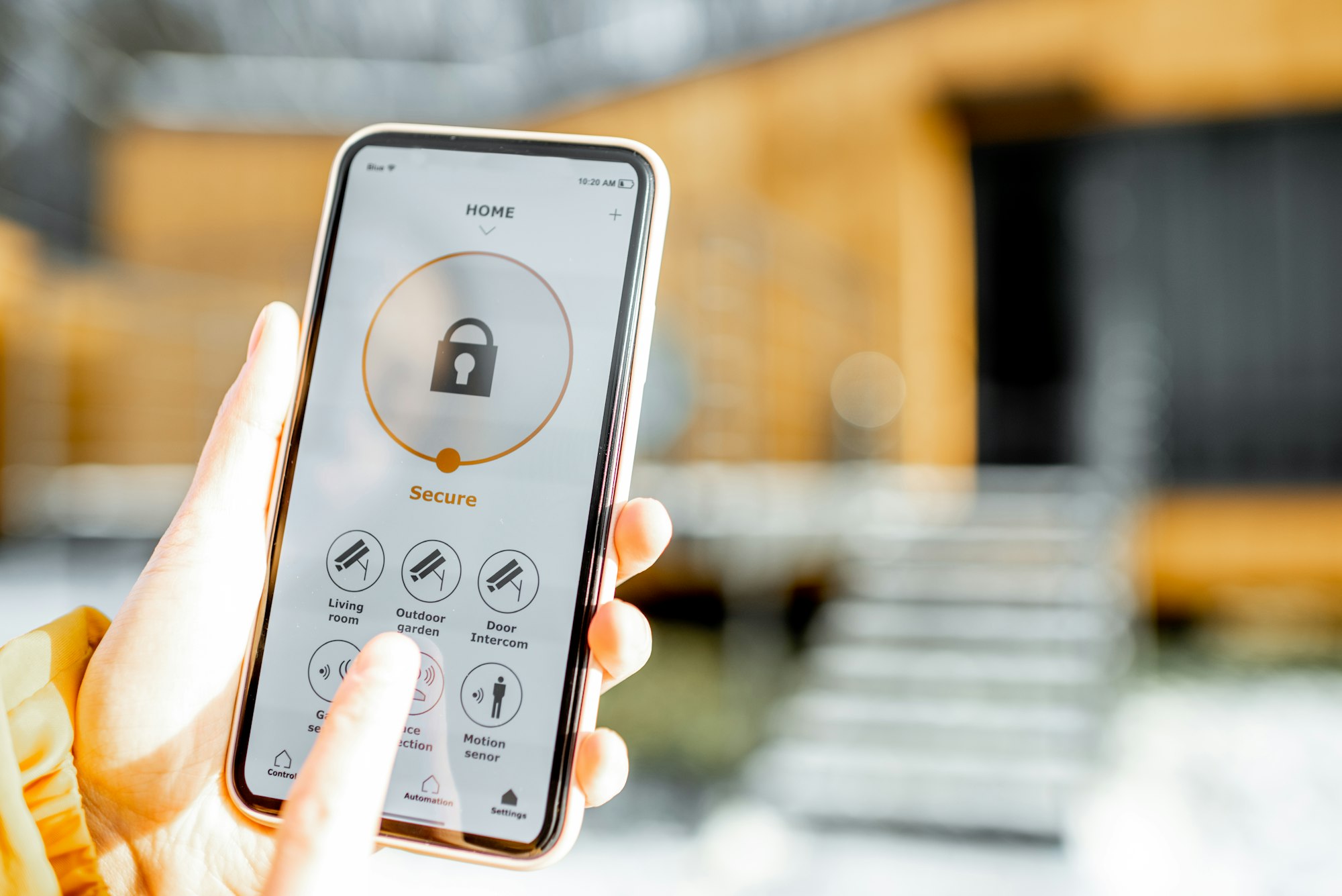 Controlling home security from a mobile device. Your guide to smart home security.