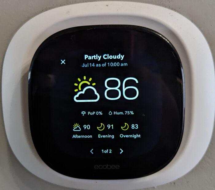 ecobee daily weather report