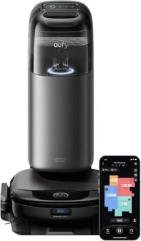 Eufy Robot Vacuum Omni S1 Pro With All-In-One Station, Hydrojet Robot Vacuum And Mop Combo, Eco-Clean Ozone, 8000 Pa Suction, Obstacle Avoidance, Auto Mop Washing &Amp; Drying, Self-Emptying