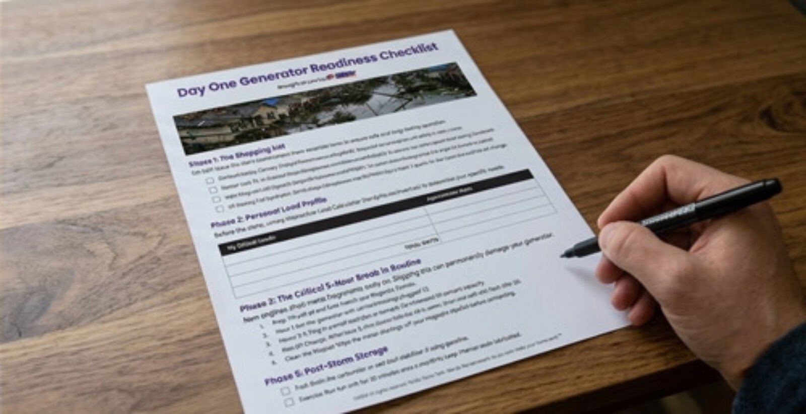 Generator Readiness Checklist From Nerdy Home Tech