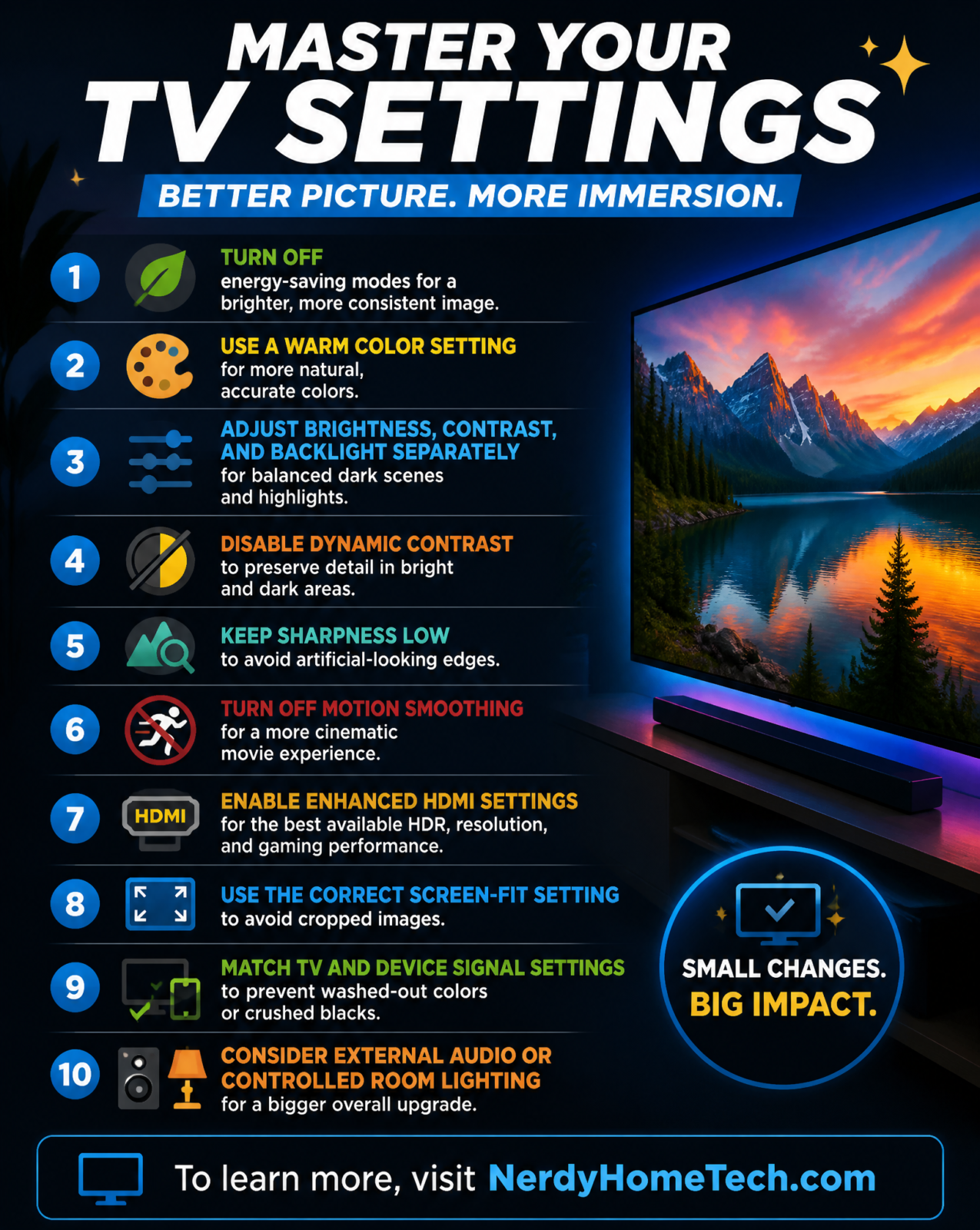 Best Tv Picture Settings Guide From Nerdy Home Tech