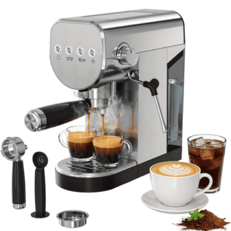 Coffee Maker, 20 Bar Espresso Machine With Milk Frother & Cold Brew,Compact...