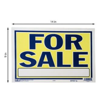 Hy-Ko 9X13 Inch Plastic Bright Neon For Sale Sign, Text Box For...