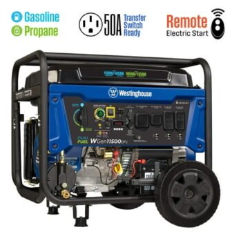 Westinghouse 14,500 Watt Dual Fuel Portable Generator, Home Backup, Co Sensor